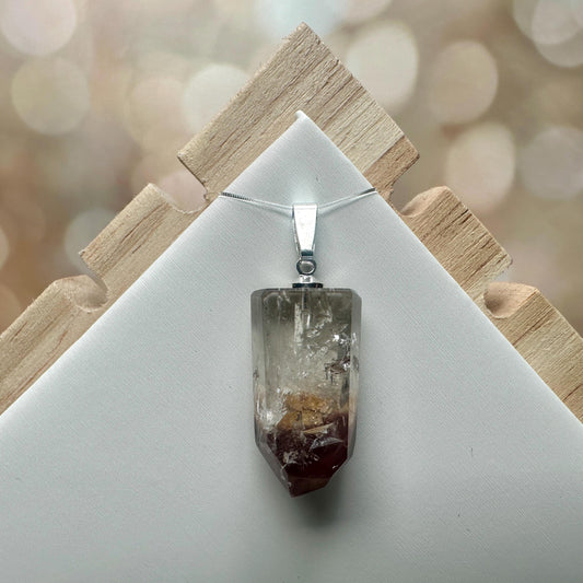 Pink Lithium Quartz Pendant | High-Quality Brazilian Crystal Jewelry for Necklace