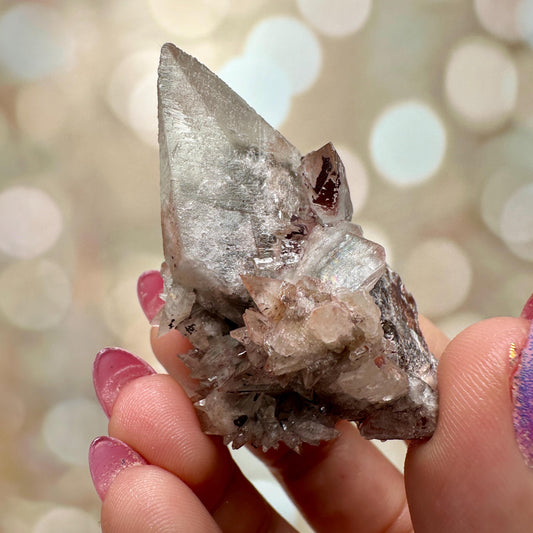 Calcite With Hematite | UV Reactive From Potosi Mine in Santa Eulalia, Chihuahua, Mexico