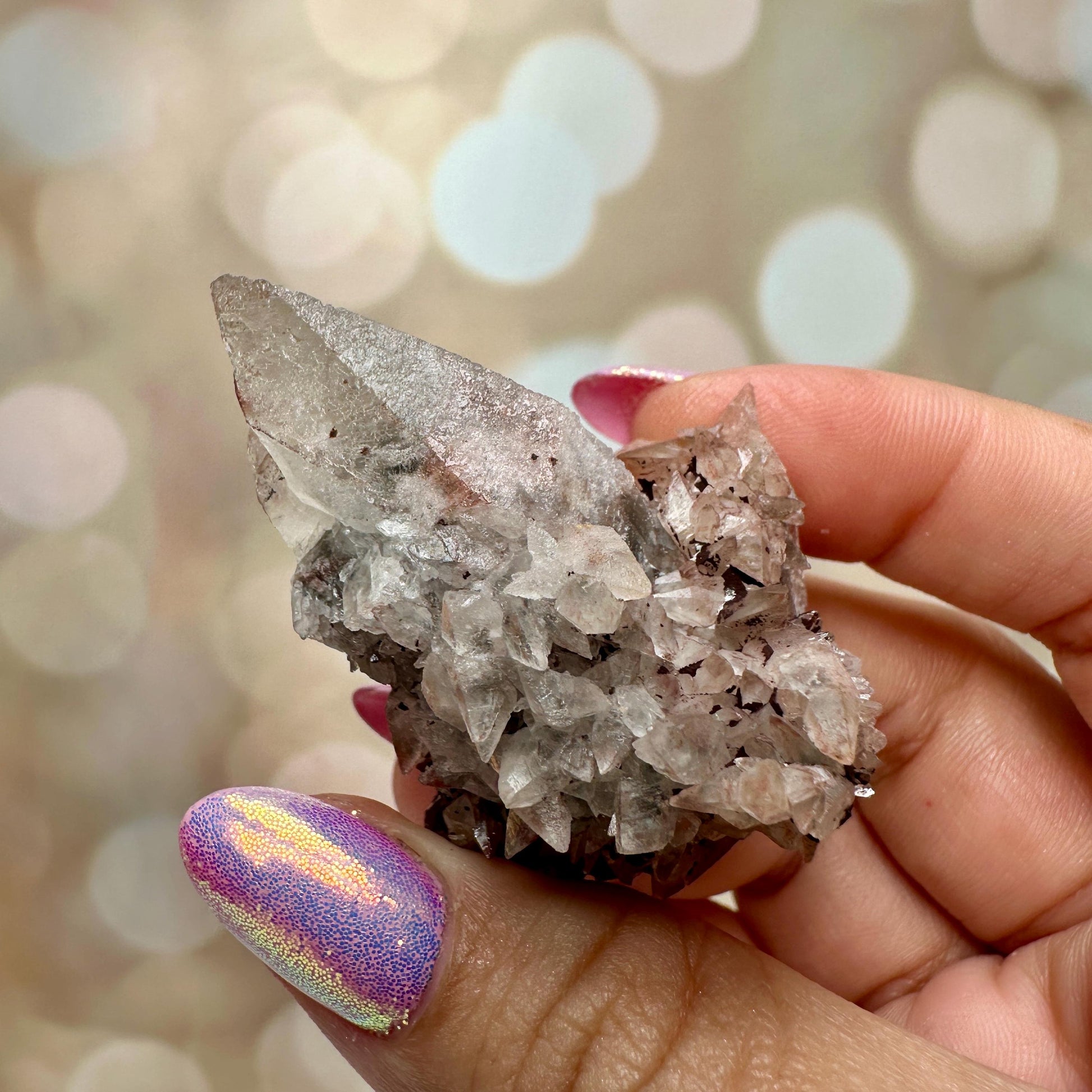Calcite With Hematite | UV Reactive From Potosi Mine in Santa Eulalia, Chihuahua, Mexico