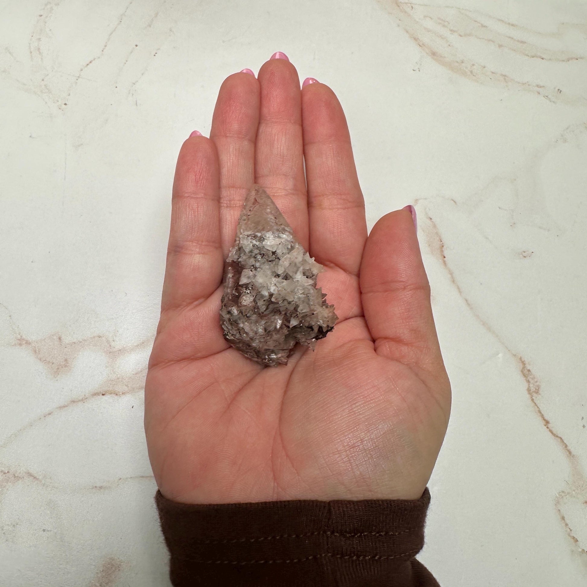 Calcite With Hematite | UV Reactive From Potosi Mine in Santa Eulalia, Chihuahua, Mexico