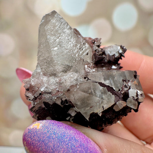 Calcite With Hematite | UV Reactive From Potosi Mine in Santa Eulalia, Chihuahua, Mexico