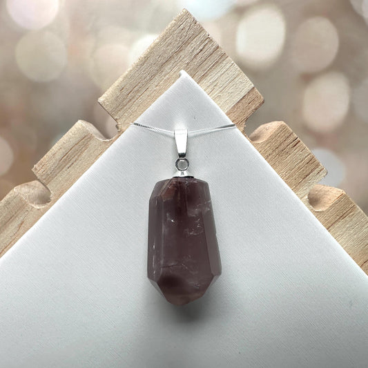 Pink Lithium Quartz Pendant | High-Quality Brazilian Crystal Jewelry for Necklace