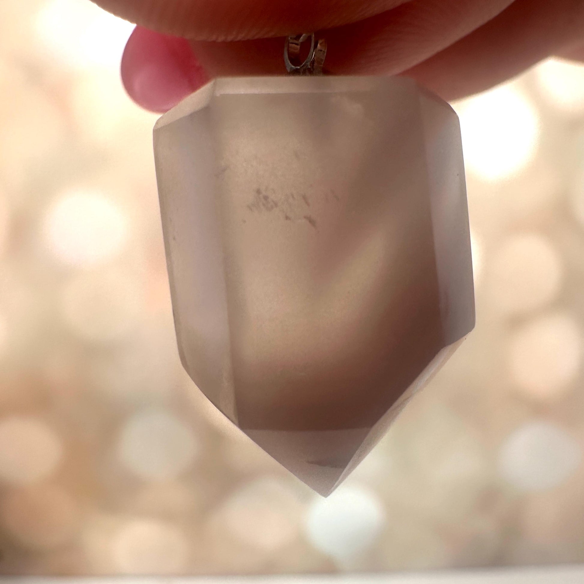 Pink Lithium Quartz Pendant | High-Quality Brazilian Crystal Jewelry for Necklace