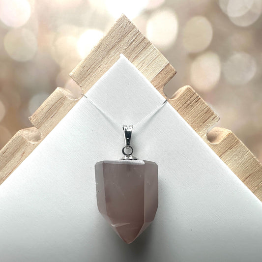 Pink Lithium Quartz Pendant | High-Quality Brazilian Crystal Jewelry for Necklace