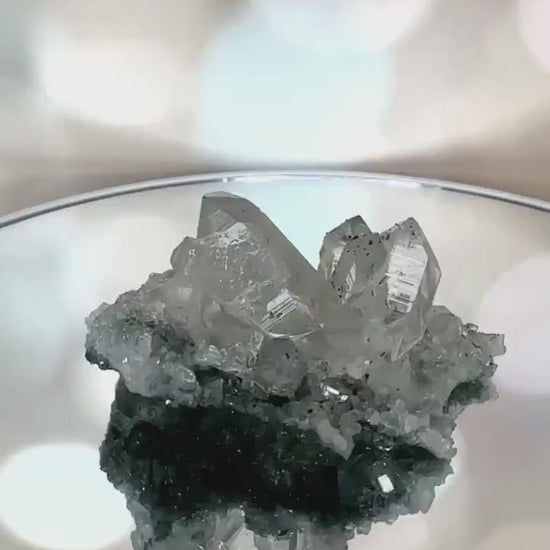 Chlorite Himalayan Quartz Specimen Cluster With Anatase From India AAA+ grade | Tucson Gem Show Exclusive