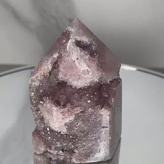 Purple Pink Amethyst Tower | Genuine | High-Quality | Extra Druzy | Chunky