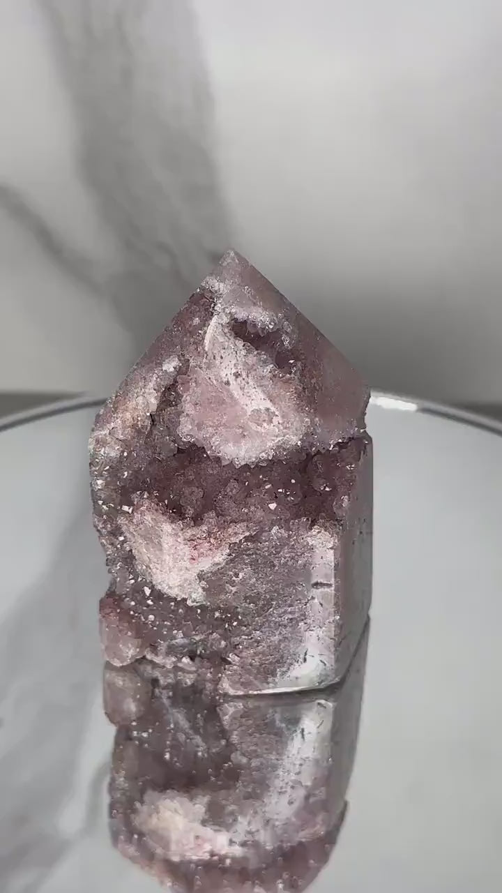 Purple Pink Amethyst Tower | Genuine | High-Quality | Extra Druzy | Chunky