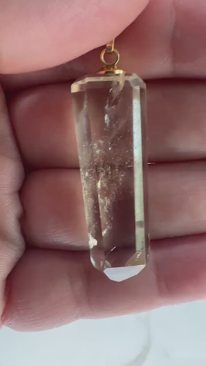 Stunning Citrine Quartz Pendant Point | High-Quality Exquisite Brazilian Crystal Jewelry for Necklace