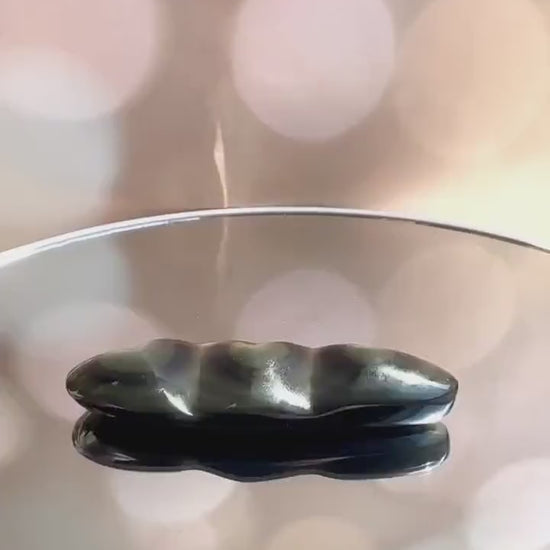 Rainbow Obsidian Heart Super Dark & Flashy Purple Multi-Color From Mexico | Tucson Gem Show Exclusive