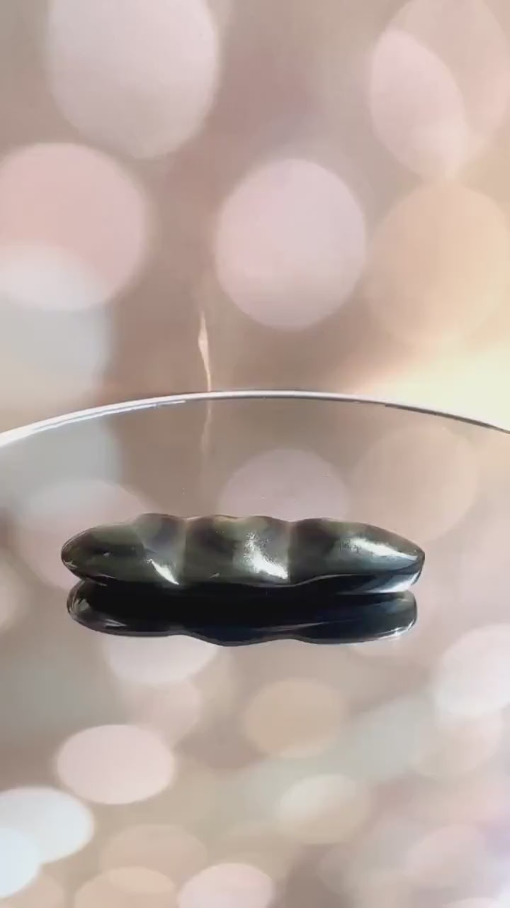 Rainbow Obsidian Heart Super Dark & Flashy Purple Multi-Color From Mexico | Tucson Gem Show Exclusive