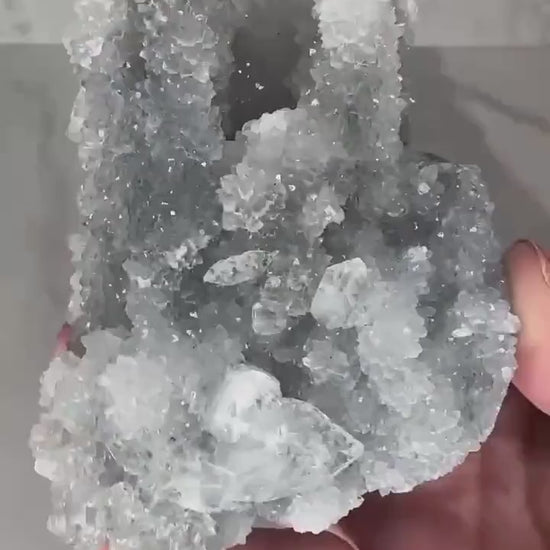 Beautiful Grey/Blue Apophyllite Stalactite Specimen From India | Tucson Gem Show Exclusive