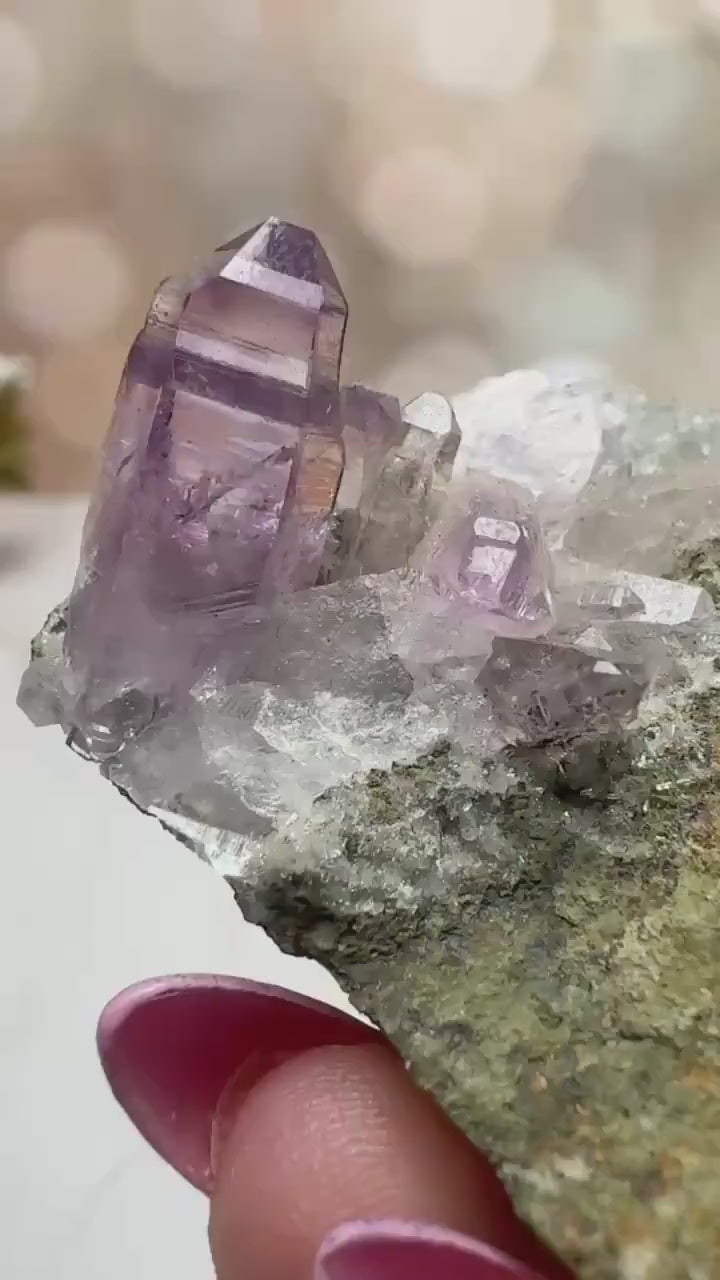 Vera Cruz Amethyst Quartz Raw Points Cluster From Mexico