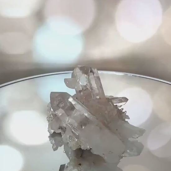 Pink Himalayan Samadhi Quartz High-Quality Genuine Specimen Crystal Cluster from India | Tucson Gem Show Exclusive