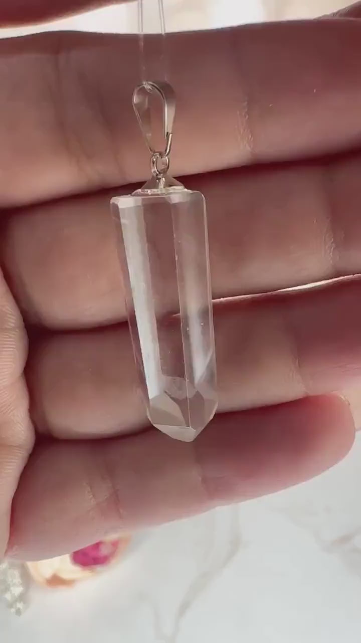 Gorgeous Phantom Clear Quartz Pendant Genuine High-Quality Crystal Jewelry For Necklace From Brazil