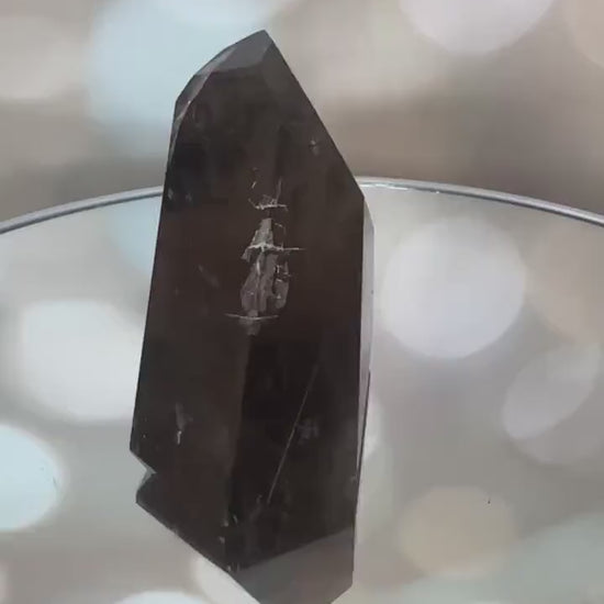 Beautiful Rutile Smoky Quartz Point/Tower  From Brazil