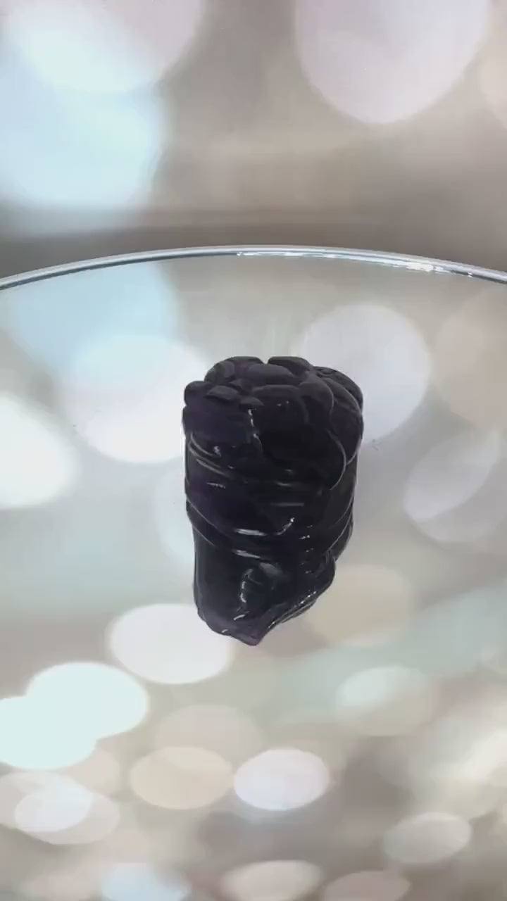 Adorable Mini Money Toad Master Carved In Amethyst | Pocket size