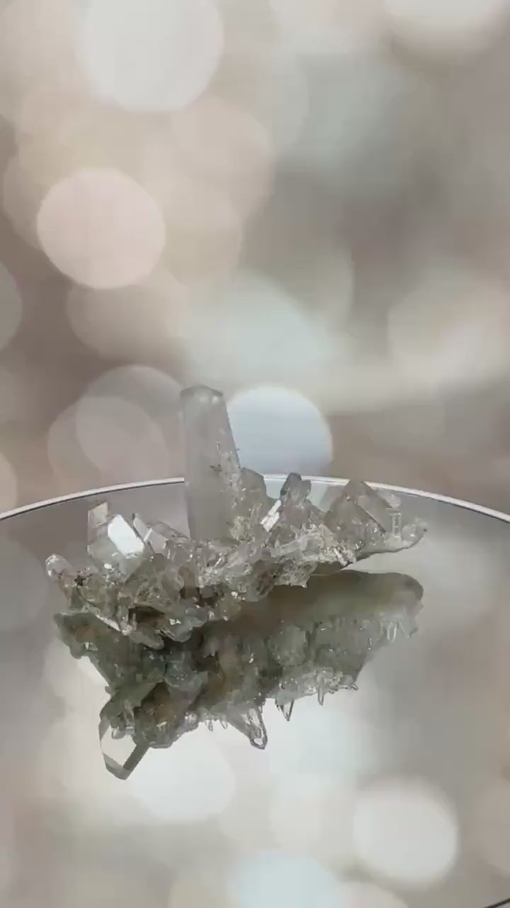 Himalayan Quartz Specimen Cluster With Chlorite & Iron Inclusions From India | Tucson Gem Show Exclusive