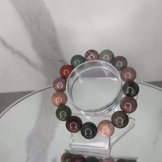 Gorgeous Alashan Agate Bracelet | High-Quality | Genuine | Natural | Crystal Jewelry | 14mm
