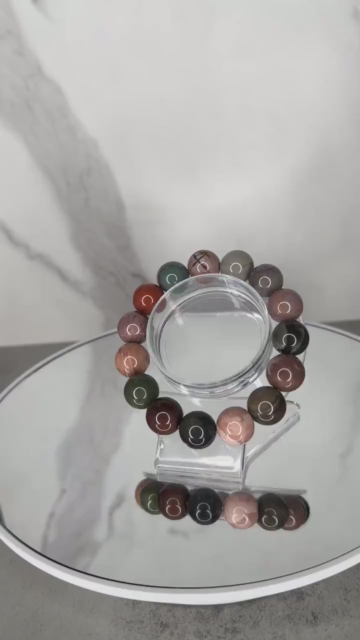 Gorgeous Alashan Agate Bracelet | High-Quality | Genuine | Natural | Crystal Jewelry | 14mm