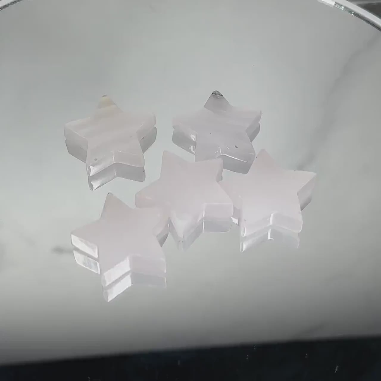 One (1) Charming Carved Pink Calcite Star from Pakistan