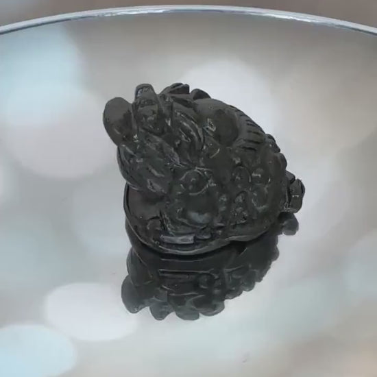 Mini Money Toad In Pyrite Master Carved | Pocket size