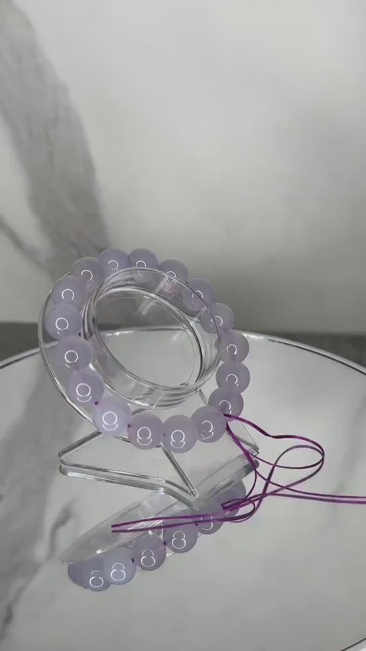 Incredible Purple Chalcedony Bracelet | High-Quality Crystal Bracelet | 12mm