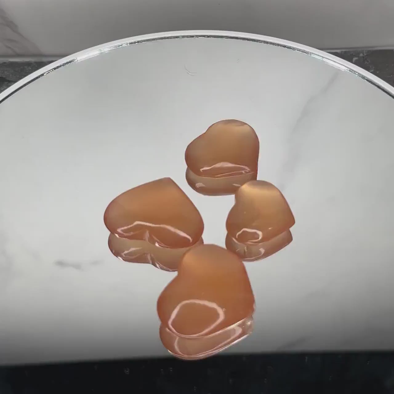 One (1)  Captivating Carved Honey Calcite Heart from Pakistan