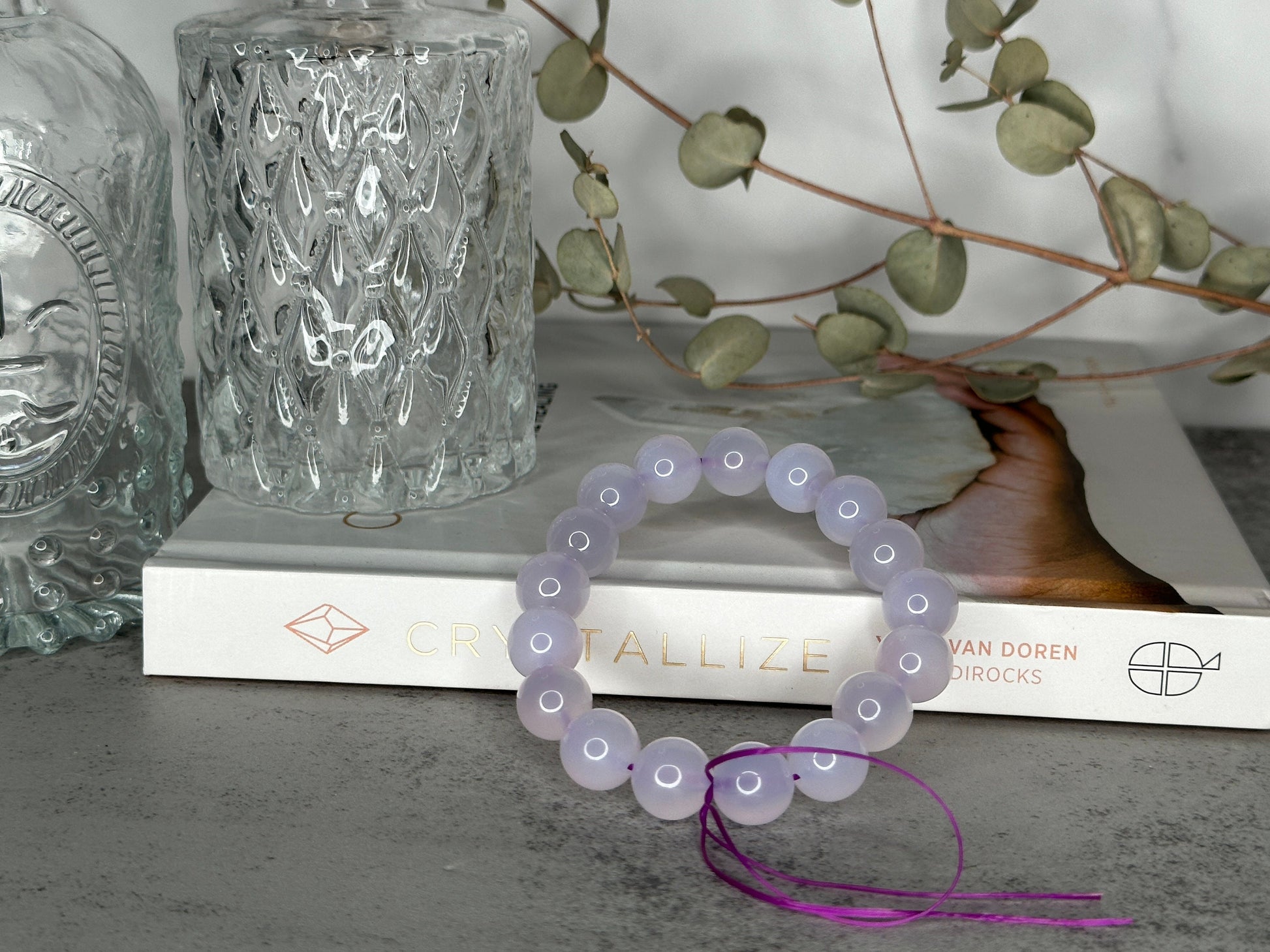 Incredible Purple Chalcedony Bracelet | High-Quality Crystal Bracelet | 12mm