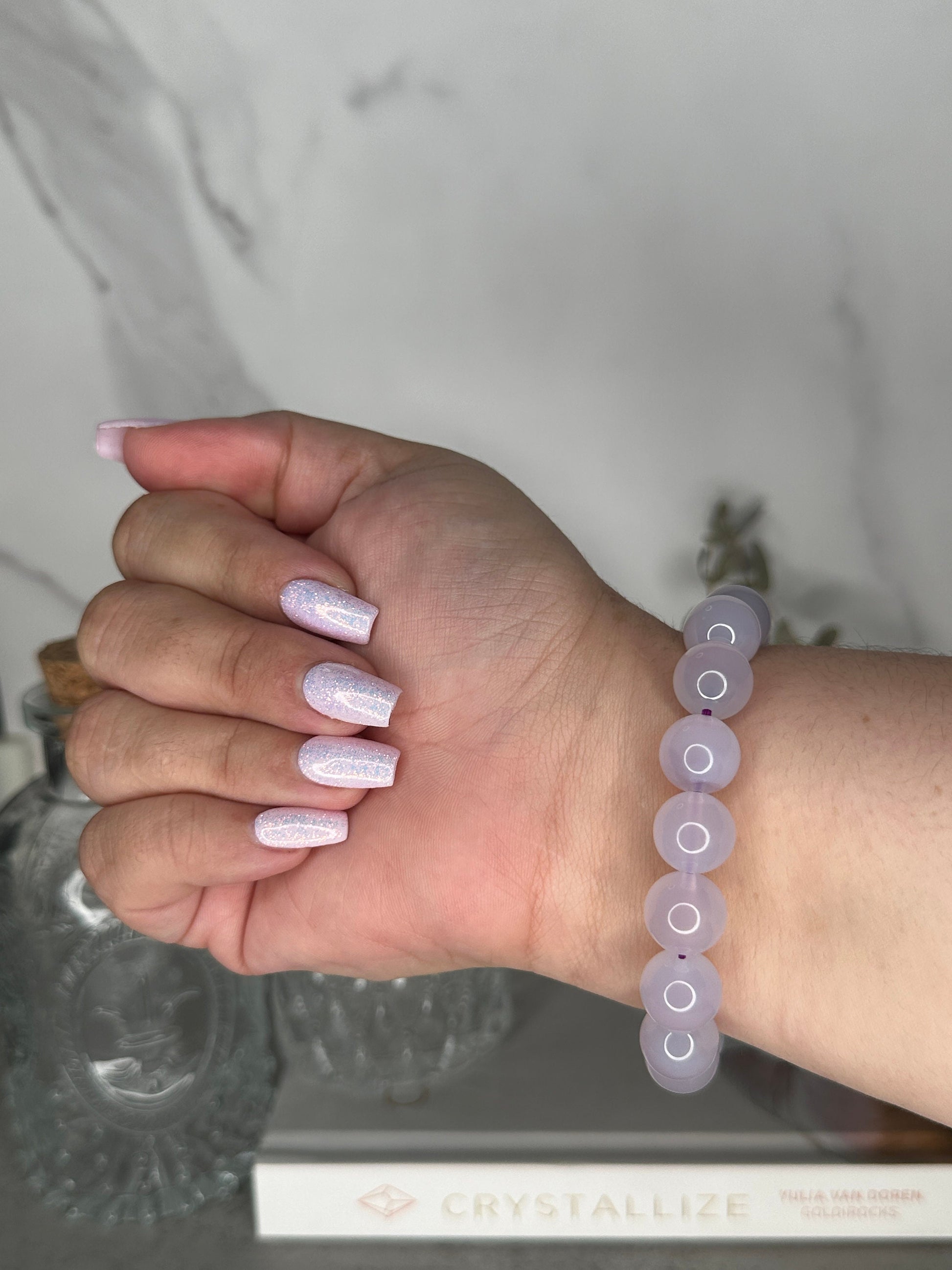 Incredible Purple Chalcedony Bracelet | High-Quality Crystal Bracelet | 12mm